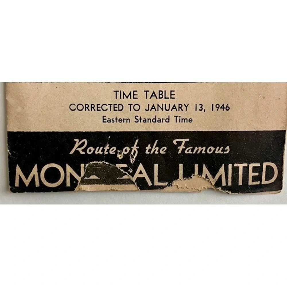 January 1946 Delaware & Hudson‎ RR Railroad Timetable NY Saratoga Montreal
